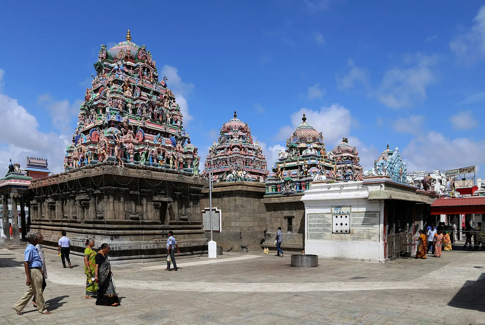 Colourful gopurams of the Kapaleeshwarar Temple in Mylapore, Chennai