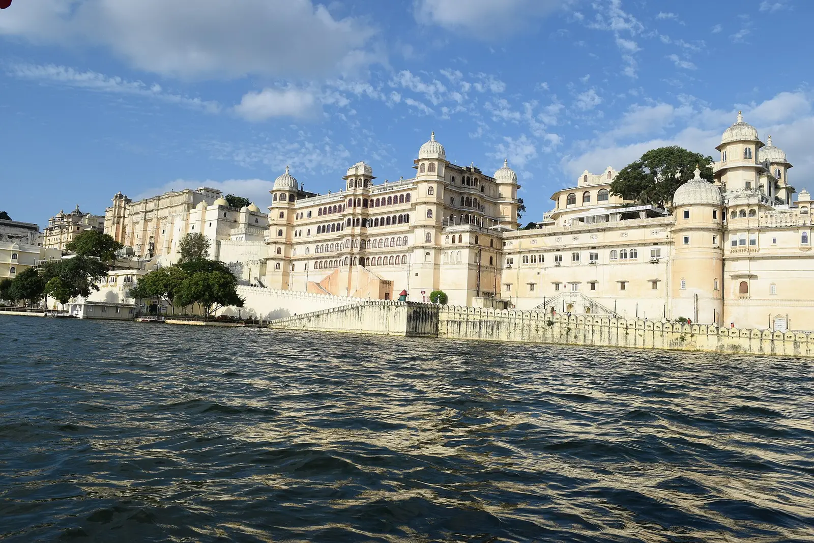 The City Palace of Udaipur rising above Lake Pichola